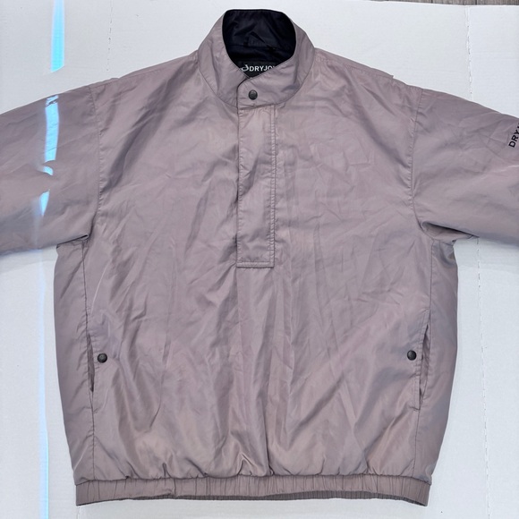 FootJoy Dryjoys Golf Rain Jacket Pullover Half Zip short sleeve windbreaker - Picture 2 of 4